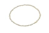 Lollia zierliche Keshi-Perlen Halskette, Collier, weiß, silber, 43 cm