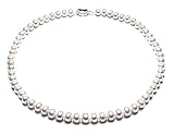 JYX Perlenkette weiß perlenkette kurz Natürliche weiße Süßwasser Zuchtperlenkette