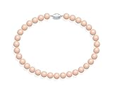 schmuckwilli Südsee Tahiti Damen Muschelkernperlen Perlenkette aus echter Muschel leicht rosa 45cm 12mm mk12mm060-45