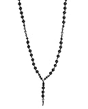 Halskette Perlen kette für Herren Männer Schwarz Rosenkranz Onyx Handmade Geschenke