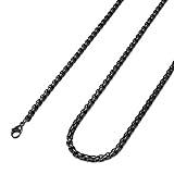 FIBO STEEL 2 mm Edelstahl Herren Damen Halskette Rolo Kabelkette, 50,8 cm