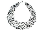 loveyourdiamonds Perlencollier aus Kunstperlen elegant in schwarz weiß